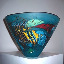 Hand-blown glass by Keith Mahy